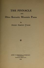 Cover of: The pinnacle and other Kentucky mountain poems.