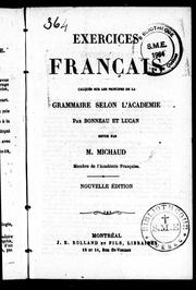 Cover of: Exercices français calqués sur les principes de la grammaire selon l'Académie