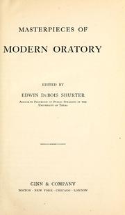 Cover of: Masterpieces of modern oratory