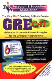 Cover of: The Very Best Coaching And Study Course GRE CAT | Pauline A. Travis