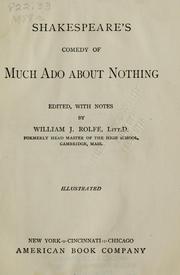 Cover of: Shakespeare's Comedy of Much Ado About Nothing by William Shakespeare