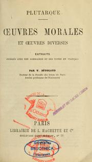Cover of: Oeuvres morales et oeuvres diverses: [extraits]