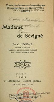 Cover of: Madame de Sévigné