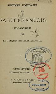 Cover of: Histoire populaire de saint François d'Assise