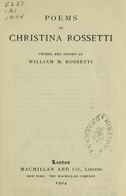 Cover of: Poems of Christina Rossetti