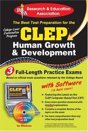 Cover of: CLEP Human Growth & Development w/ CD (REA) - The Best Test Prep for the CLEP