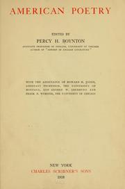 Cover of: American poetry by Percy Holmes Boynton