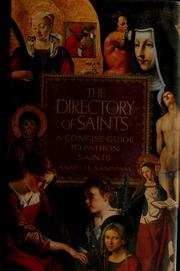Cover of: The directory of saints: a concise guide to patron saints