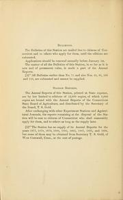 Cover of: Cost of nitrogen, phosphoric acid and potash in Connecticut, spring months of 1896