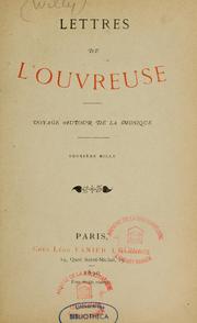 Cover of: Lettres de l'Ouvreuse by Willy