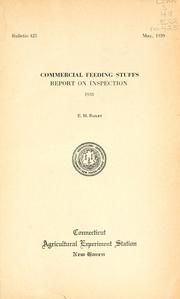 Cover of: Commercial feeding stuffs: report on inspection, 1938