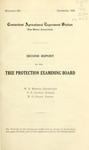 Cover of: Second report of the Tree Protection Examining Board by Wilton Everett Britton