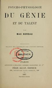 Cover of: Psycho-physiologie du génie et du talent