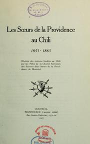 Les soeurs de la Providence au Chili, 1853-1863