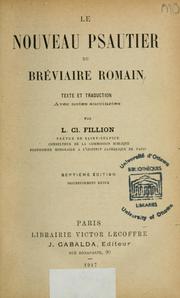 Cover of: Le nouveau psautier du breviaire romain by Église catholique