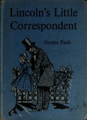 Cover of: Lincoln's little correspondent. by Pauli Hertha