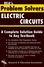 Cover of: electric circuits problem solver