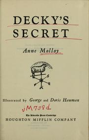 Cover of: Decky's secret by Anne Molloy Howells