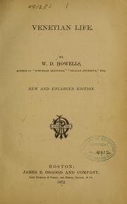 Cover of: Venetian life. by William Dean Howells