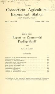 Cover of: Report on commercial feeding stuffs, 1921