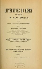 Littérature du Berry by Auguste François Théret