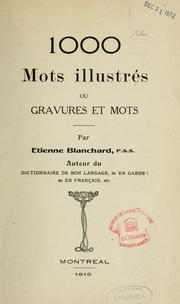 Cover of: 1000 mots illustrés, ou, Gravures et mots