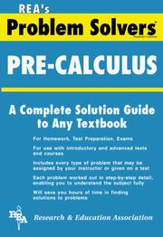 Cover of: Pre-Calculus Problem Solver (REA) (Problem Solvers) by Research and Education Association, Dennis C. Smolarski