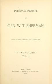 Cover of: Personal memoirs of Gen. W.T. Sherman by William T. Sherman, William T. Sherman