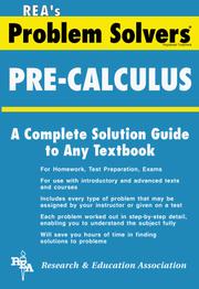 Cover of: The pre-calculus problem solver by staff of Research and Education Association ; M. Fogiel, director.