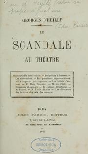 Cover of: Le Scandale au théâtre