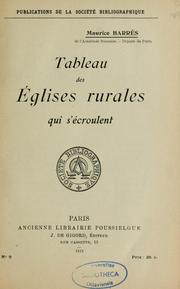 Cover of: Tableau des églises rurales qui s'écroulent by Maurice Barrès, Maurice Barrès