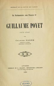 Cover of: Guillaume Poyet, 1473-1548 by Charles Porée