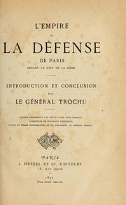 Cover of: L'Empire et la défense de Paris devant le jury de la Seine