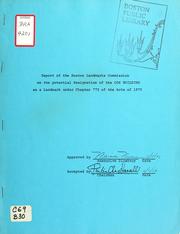 Report of the Boston landmarks commission on the potential designation of the cox building as a landmark under chapter 772 of the acts of 1975 by Boston Landmarks Commission (Boston, Mass.)