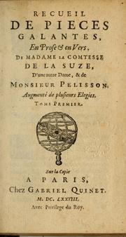 Recueil de pièces galantes by La Suze, Henriette de Châtillon de Coligny comtesse de