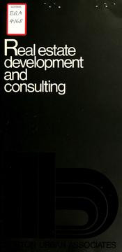 Cover of: Real estate development and consulting