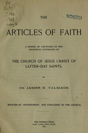 Cover of: The Articles of Faith by James Edward Talmage