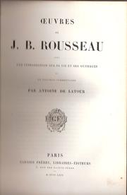 Cover of: Oeuvres de J.B. Rousseau