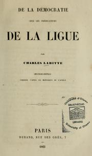 Cover of: De la démocratie chez les prédicateurs de la Ligue