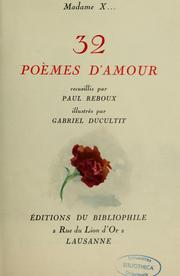 Cover of: 32 poèmes d'amour