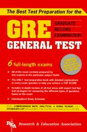 Cover of: The best test preparation for the GRE, graduate record examination, general test