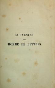 Cover of: Souvenirs d'un homme de lettres, 1795-1873 by A. Jal