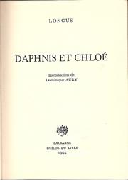 Cover of: Daphnis et Chloé by Longus