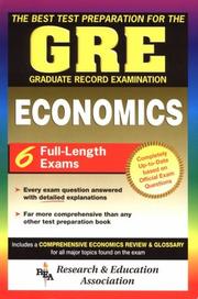 Cover of: The Best test preparation for the GRE, graduate record examination in economics