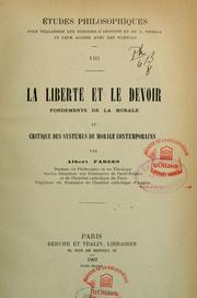 Cover of: Liberté et le devoir by Albert Farges