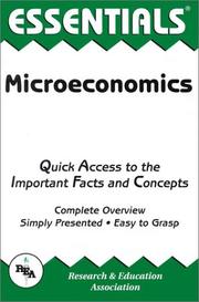 Cover of: The essentials of microeconomics