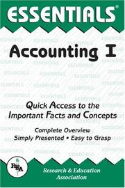 Cover of: The essentials of accounting I by Duane R. Milano