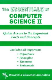 Cover of: The essentials of computer science II