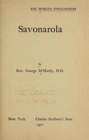 Cover of: Savonarola