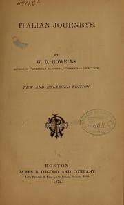 Cover of: Italian journeys. by William Dean Howells